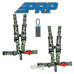 PRP (2) Camo 5-Point 3 Harness/Seat Belt Bypass Connector For Polaris & Can-Am