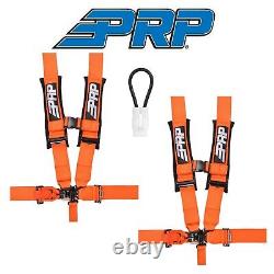 PRP (2) Orange 5-Point 3 Harness/Seat Belt Bypass Connector For Yamaha YXZ1000