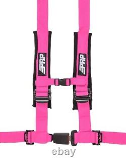 PRP (2) Pink 4-Point Harness/Seat Belt Bypass/Clip-In Kit For Polaris & Can-Am