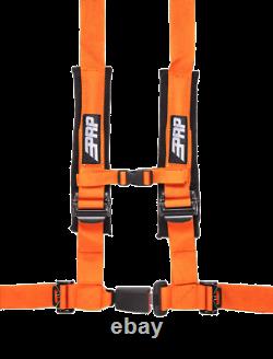 PRP 4.2 Orange 4-Point Adjustable 2 Belt Harness Pair With Auto Style Latch