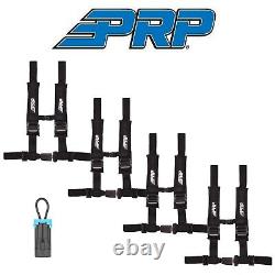 PRP (4) Black 4-Point 2 Harness/Seat Belt Bypass Connector For 15+ Polaris RZR