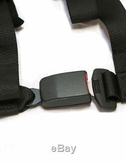 PRP 4 Point 2 Harness Seat Belt Automotive Style Latch Black Commander Maverick
