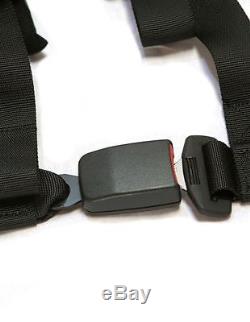 PRP 4 Point 2 Harness Seat Belt Automotive Style Latch Black RZR XP Turbo Pair