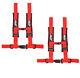 PRP 4 Point 2 Harness Seat Belt Pair Automotive Style Latch Red Can Am UTV All