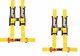 PRP 4 Point Harness 3 Pads Seat Belt PAIR Yellow Can Am Polaris Honda Yamaha