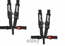 PRP 5 Point Harness 3 Pads Seat Belt Black UTV RZR XP X3 RS1 Set of 2 SFI 16.1