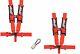 PRP 5 Point Harness 3 Seat Belt PAIR RED Bypass Yamaha YXZ1000R YXZ 1000R