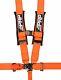 PRP Seats SB5.3O Orange 5-Point Adjustable Harness with 3 Belts and Sewn in Pads