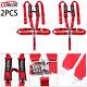 Pair 5 Point Racing Harness Safety Seat Belt Quick Release 3 Padding ATV UTV