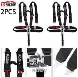 Pair 5 Point Racing Harness Safety Seat Belt Quick Release 3 Padding ATV UTV