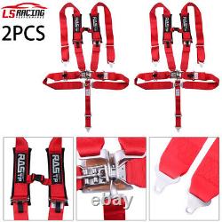 Pair 5 Point Racing Harness Safety Seat Belt Quick Release 3 Padding ATV UTV