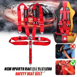 Pair 5 Point Racing Harness Safety Seat Belt Quick Release 3 Padding ATV UTV