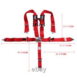 Pair 5 Point Racing Harness Safety Seat Belt Quick Release 3 Padding ATV UTV