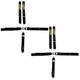 Pair Black 5 Point Racing Harness Seat Belt Combo Latch & Link Pull Down Razor