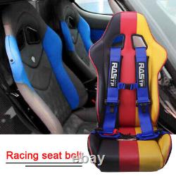 Pair Blue 4 Point 3 Harness Seat Belt Shoulder Pad RZR XP Turbo CanAm X3 UTV