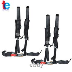 Pair Of 4 Point 2 Padded For Polaris RZR XP S 4 1000 Black Seat Belt Harness US