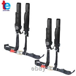 Pair Of 4 Point 2 Padded For Polaris RZR XP S 4 1000 Black Seat Belt Harness US