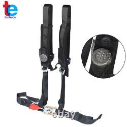 Pair Of 4 Point 2 Padded For Polaris RZR XP S 4 1000 Black Seat Belt Harness US