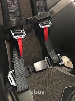 Pair Polaris RZR 4 Point Harness with 2 Thick Padding & RZR Seat Belt Bypass