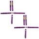 Pair Purple 5 Point Racing Harness Seat Belt Combo Latch & Link Pull Down Razor