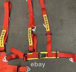 Pair Sabelt 4 Point Harnesses Seat Belt Buckle
