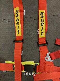 Pair Sabelt 4 Point Harnesses Seat Belt Buckle