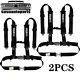 Pair of 4 Point 2 Safety Harness Racing Black Seat Belts For ATV UTV Go-Kart