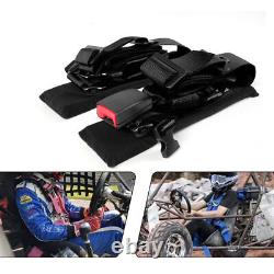 Pair of 4 Point 2 Safety Harness Racing Black Seat Belts For ATV UTV Go-Kart
