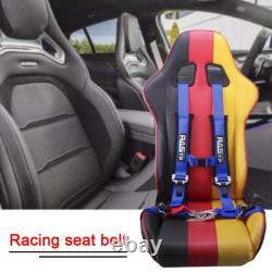 Pair of Blue 2 4 Point Harness Racing Seat Belts Shoulder Strap ATV UTV