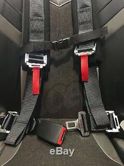 Pair of Polaris RZR 4 Point Harness- with 2 Padding & RZR Seat Belt Bypass