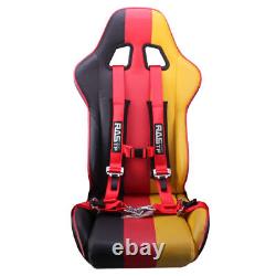 Pair of Red 2 4 Point Racing Harness Safety Seat Belts Shoulder Strap ATV UTV