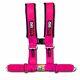 Pink Race H Harness Seat Belt 4 Point Pads Sand Rail 2x2 style Longtravel Car