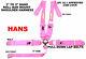 Pink Safety Harness Hans Cam Lock Racing Sfi 16.1 5 Pt Roll Bar Mount Seat Belt