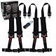 Polaris RZR 4 Point Harness (Pair) with Seat Belt Bypass (PAIR) BLACK