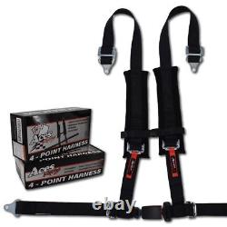 Polaris RZR 4 Point Harness (Pair) with Seat Belt Bypass (PAIR) BLACK