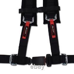 Polaris RZR 4 Point Harness (Pair) with Seat Belt Bypass (PAIR) BLACK