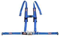Polaris Rzr 2 Seat Belt Harness Race Harness 4 Point Latch Type Blue