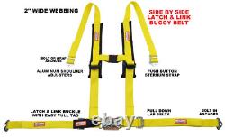 Polaris Rzr 800 2 Seat Belt Harness New Race Harness Latch Type Yellow