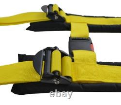 Polaris Rzr 800 2 Seat Belt Harness New Race Harness Latch Type Yellow
