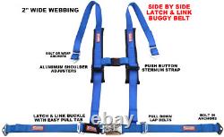 Polaris Rzr 800 2 Seat Belt Harness Race Harness Latch Type Blue