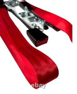 Porsche 911 Seat Belt 3 Point RED Color PAIR 1965-1983 NEW