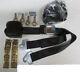 Porsche Retractable Lap Seat Belts (2) With Shoulder Harness Retrofit Kit, Black