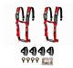 Pro Armor 4 Point 2 Padded Seat Belts Pair Harness Mount Red Maverick X3 2017+