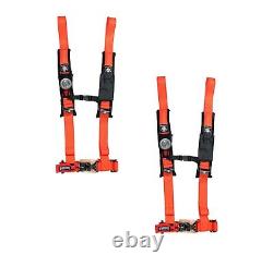 Pro Armor 4 Point 2 Seat Belt Harness PAIR Orange Honda Talon 1000 Pioneer All