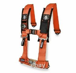 Pro Armor 4 Point 3 Padded Seat Belt Harness Orange Universal UTV A114230OR