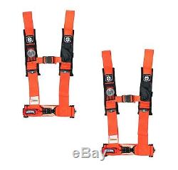 Pro Armor 4 Point 3 Seat Belt Harness Orange PAIR Can Am Commander 800 / 1000