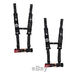 Pro Armor 4 Point Harness 2 Pads Seat Belt PAIR BLACK Can am Commander 800 1000