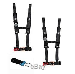 Pro Armor 4 Point Harness 2 Pads Seat Belt PAIR BYPASS BLACK RZR XP S 1000 All