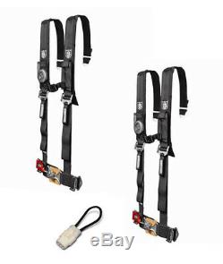 Pro Armor 4 Point Harness 2 Pads Seat Belt Pair Bypass Black YXZ 1000R 2017+