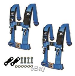 Pro Armor 4 Point Harness 2 Pads Seat Belt Pair With Mount Kit Blue YXZ 1000R